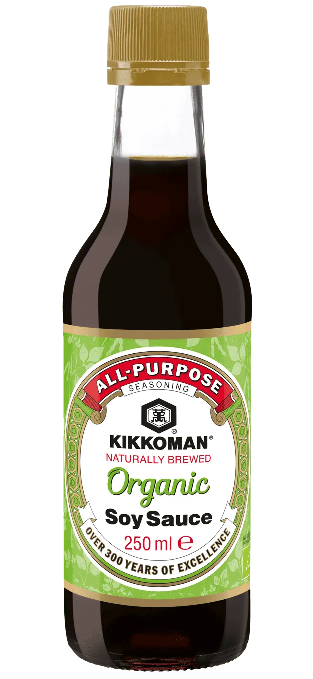 Kikkoman Naturligt Brygget Økologisk Sojasauce 250 ml flaske