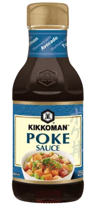 Kikkoman sauce for poke bowl baseret på sojasauce og sesamolie