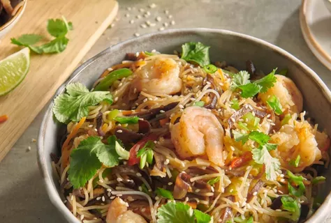 Teriyaki-rejer med shiitake svampe