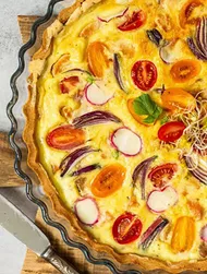 Trout quiche
