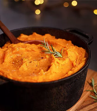 Krydret mos af søde kartofler