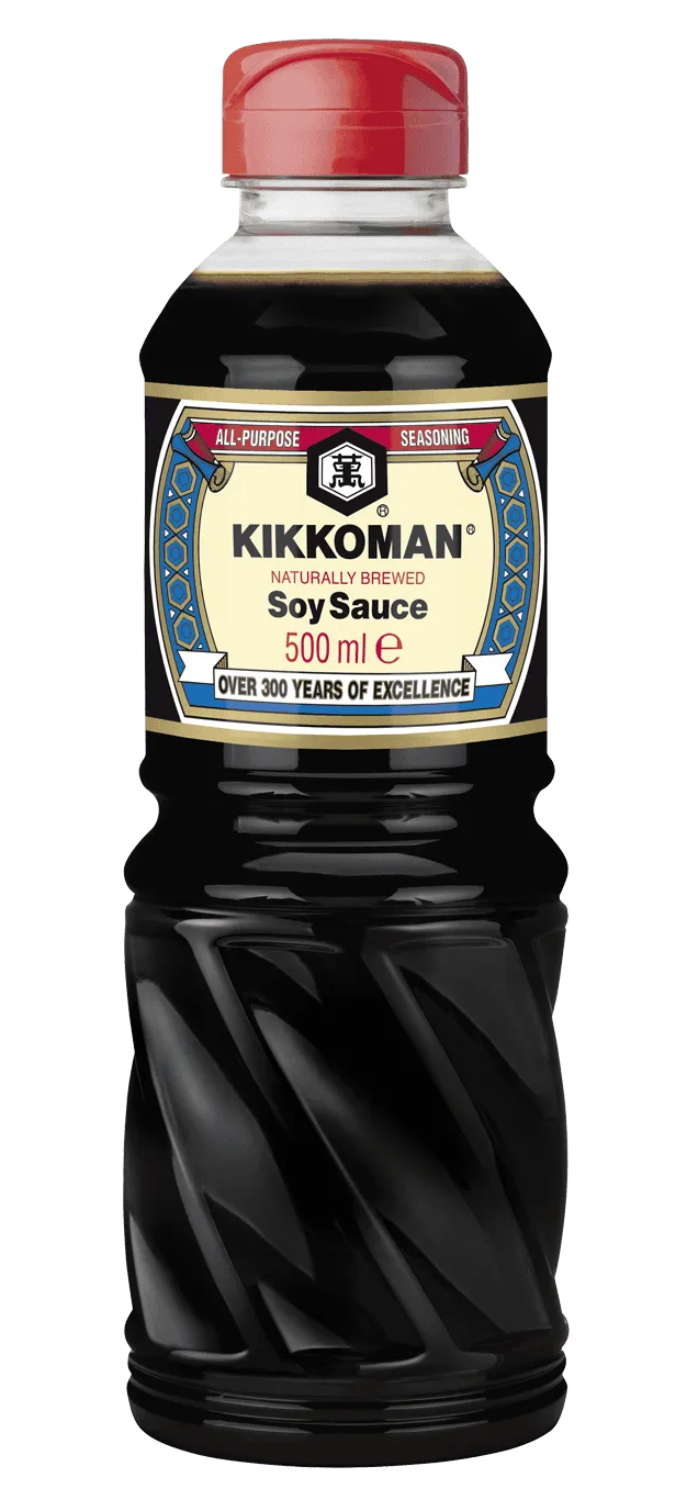 Kikkoman naturligt brygget sojasauce 500 ml PET-flaske