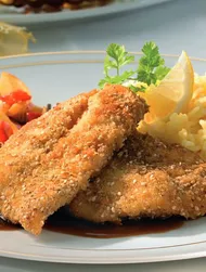 Rødfisk med sprød sesampanering