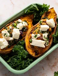 Fyldte søde kartofler med quinoa