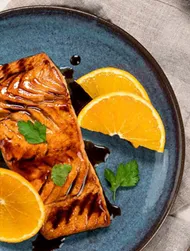 Appelsinmarinade med sojasauce til laks