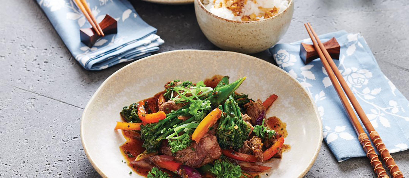 Stir fry-oksekød med peber